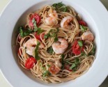 pasta with shrimp tomatoes and lemon vinaigrette
