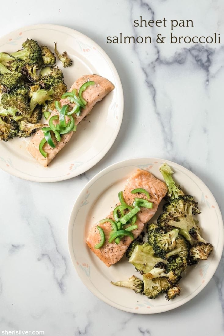 sheet pan salmon and broccoli