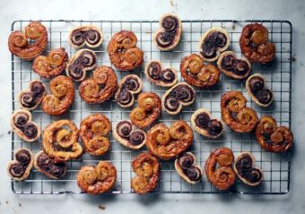 chocolate espresso and gingersnap palmiers