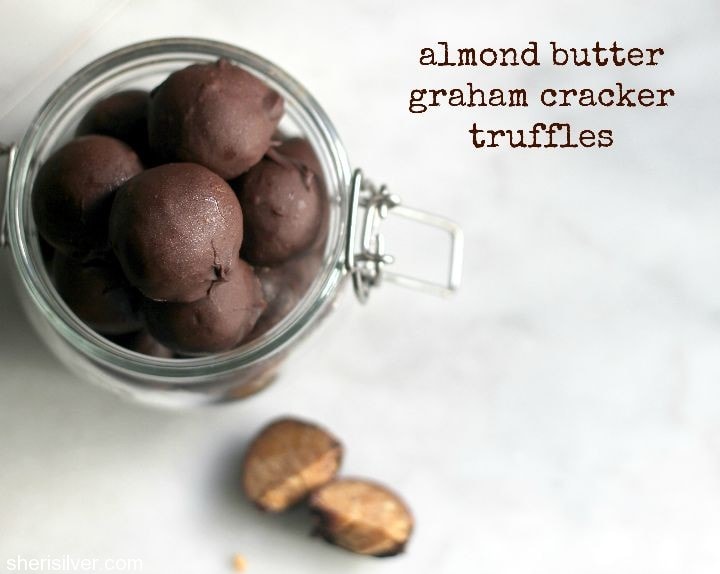 almond butter graham cracker truffles