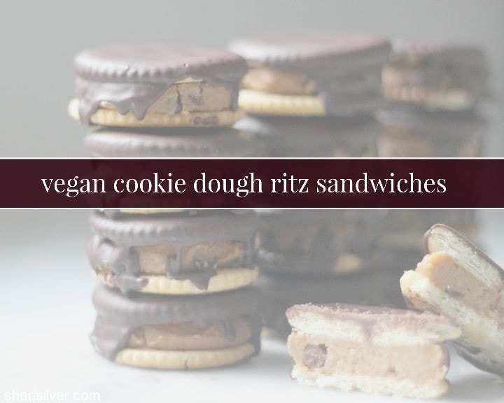 vegan cookie dough ritz sandwiches
