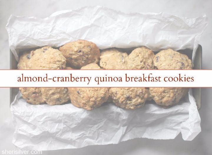 almond cranberry quinoa breakfast cookies