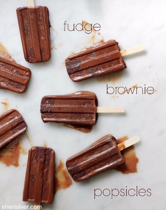 fudge brownie popsicles