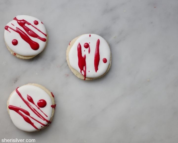 blood splattered cookies