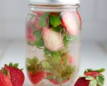 strawberry stems infused water