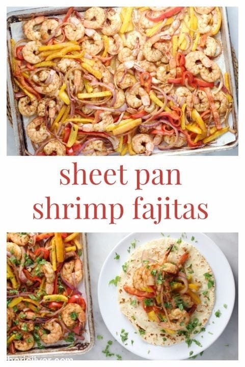 sheet pan shrimp fajitas