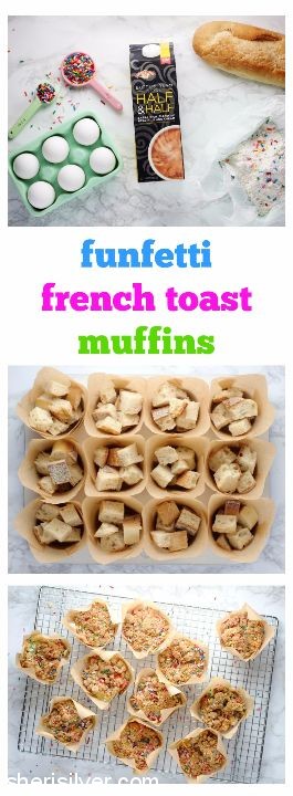 Funfetti French Toast Muffins l sherisilver.com #ad
