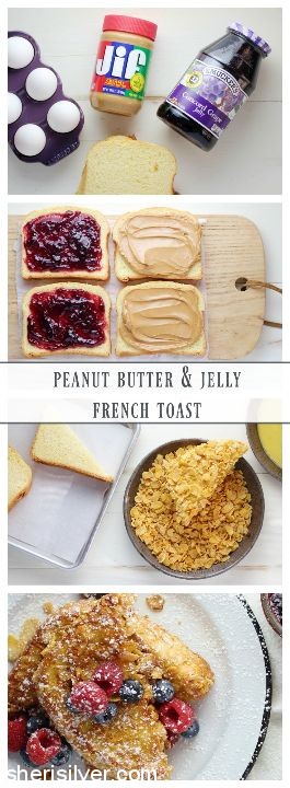 Peanut Butter and Jelly French Toast l sherisilver.com #ad