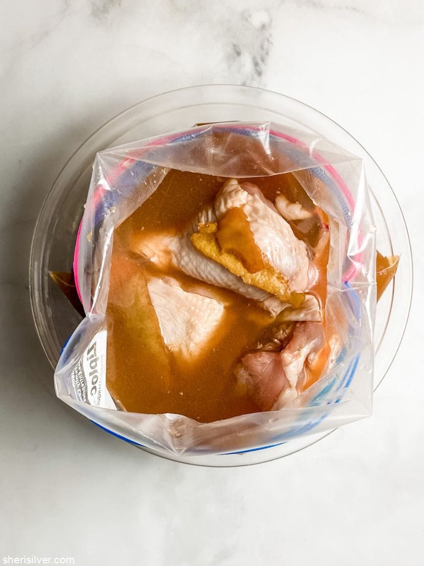 chicken in lemon tea brine