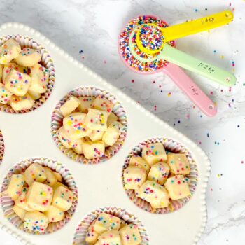 fairy bites with measuring spoons and sprinkles