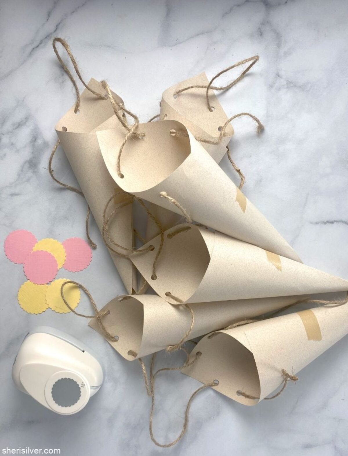 favor-ette: paper cones  Sheri Silver - living a well-tended