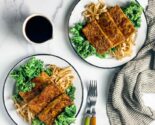 Pan Fried Tofu With Kale And Noodles l sherisilver.com