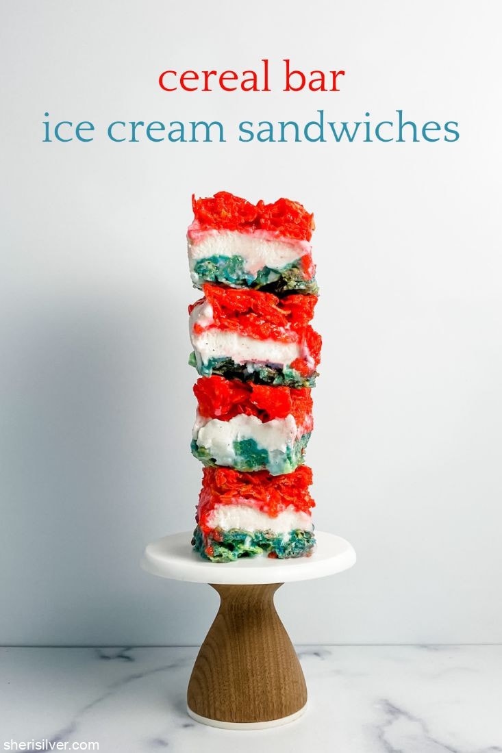 Cereal Bar Ice Cream Sandwiches l sherisilver.com