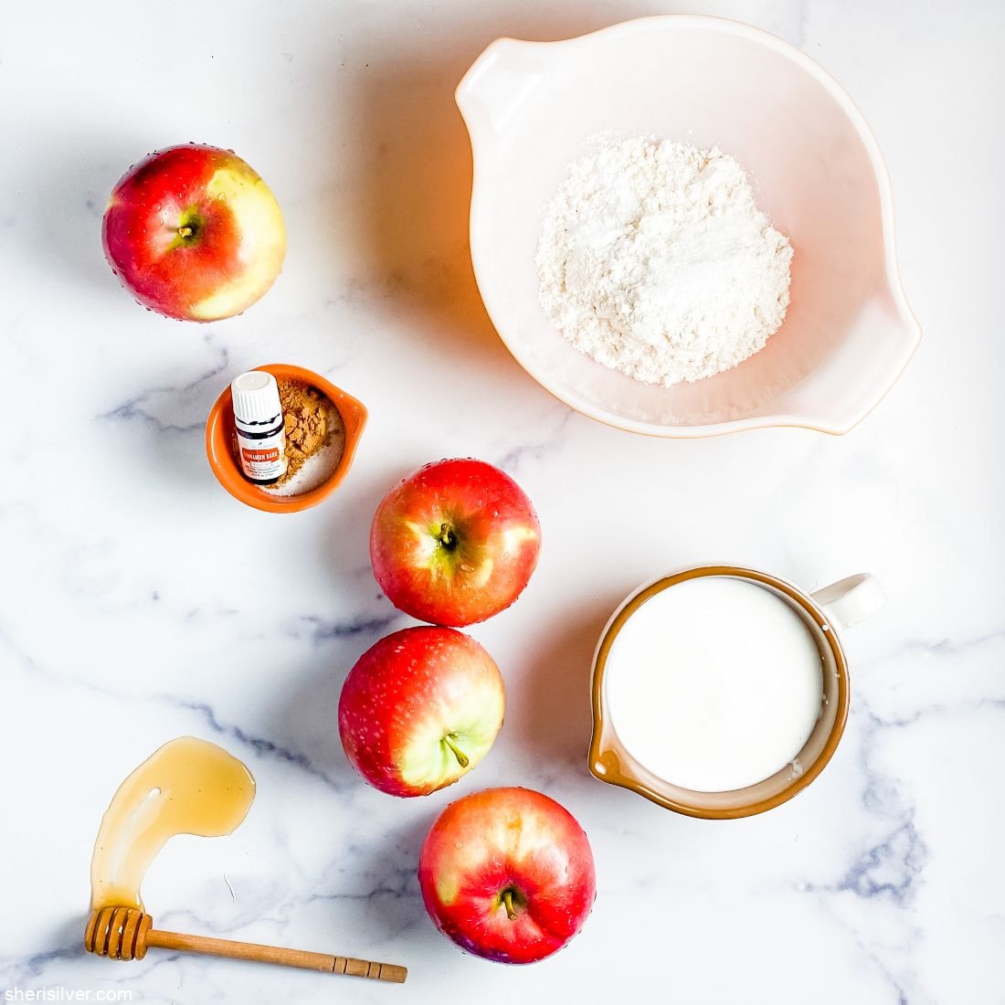 apples with honey honey stick cinnamon oil buttermilk flour