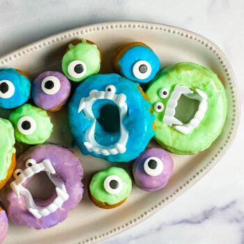 vampire doughnuts with candy eyes