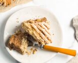 pumpkin butter coffee cake on a plate