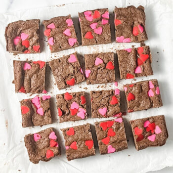 brownies with heart sprinkles
