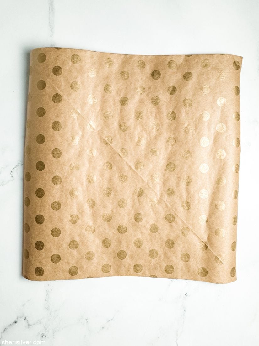 paper gift bag step one