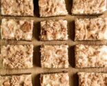 almond butter ritz crunch bars on a wooden board