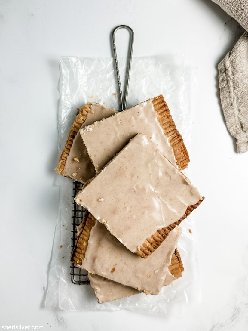 brown sugar slab pie on a vintage cooling rack