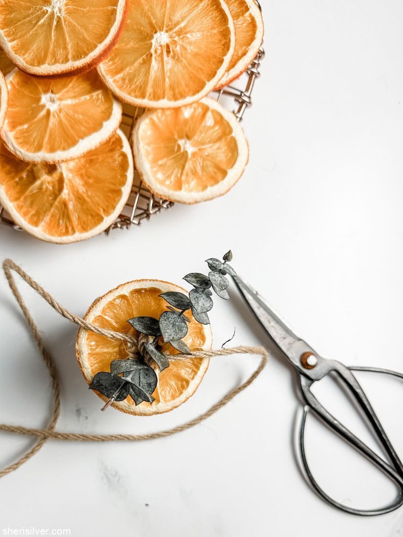 cardboard tube napkin ring with eucalyptus sprig