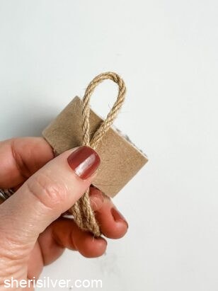 cardboard tube napkin ring step one
