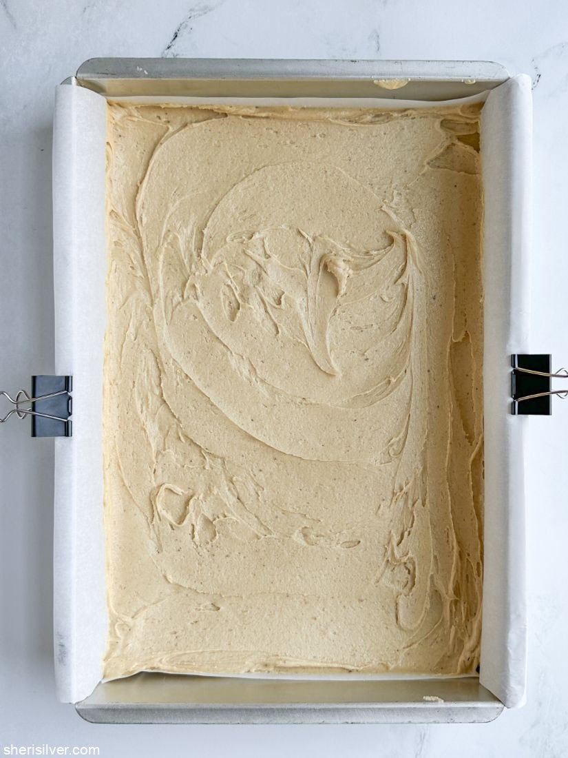 Sugar cookie dough layer for cranberry curd mud hen bars