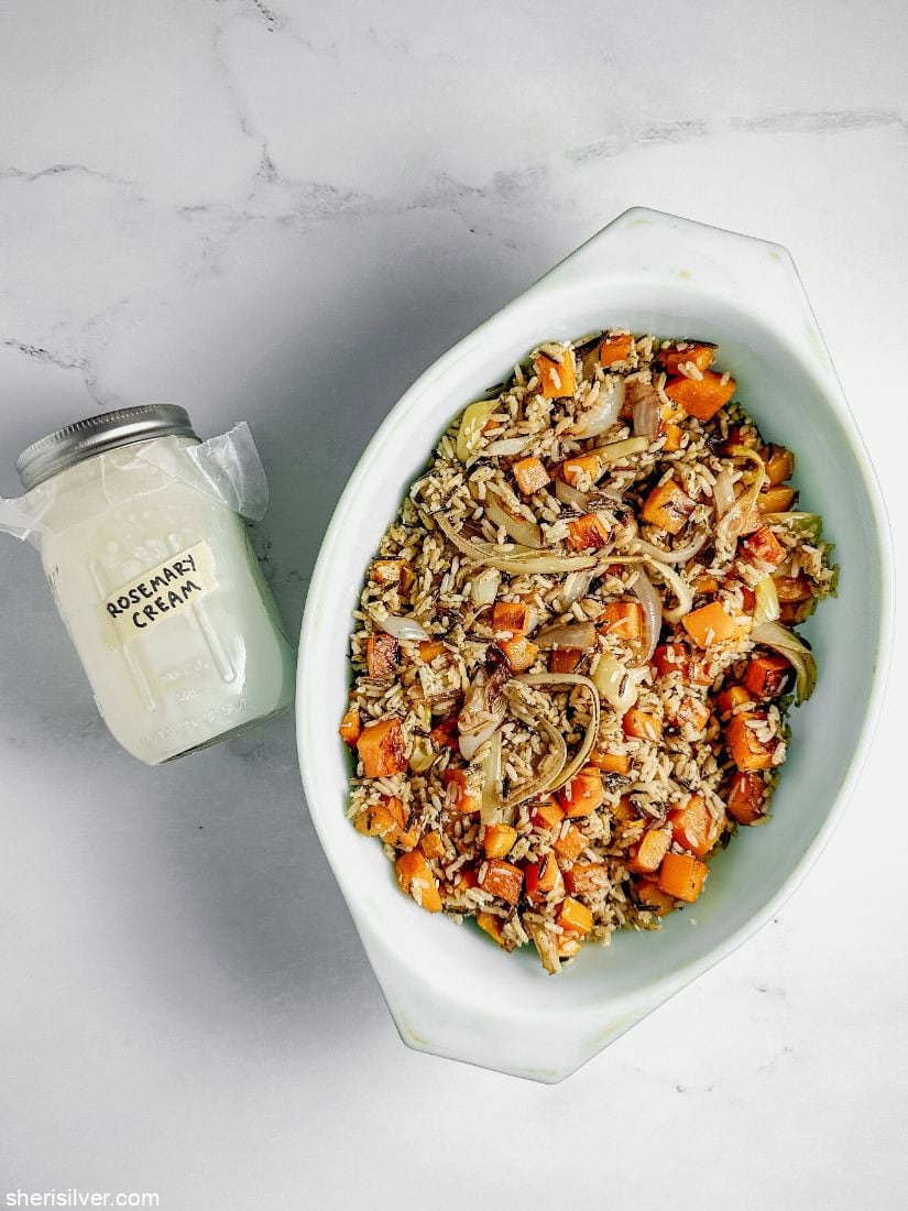 butternut squash wild rice bake