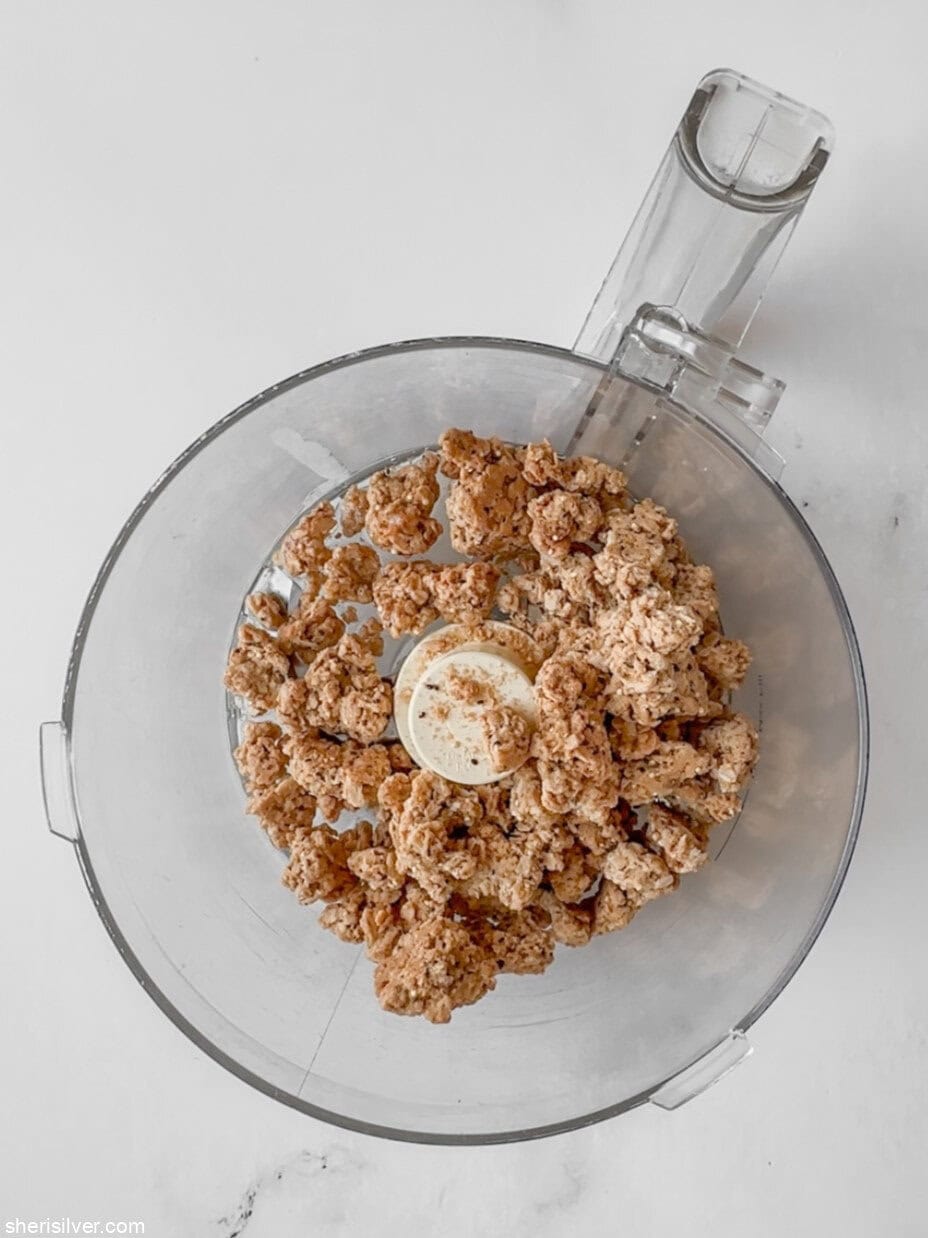 granola butter in a food processor