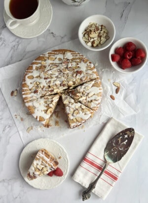 spiced coffee cake with raspberry curd | sheri silver