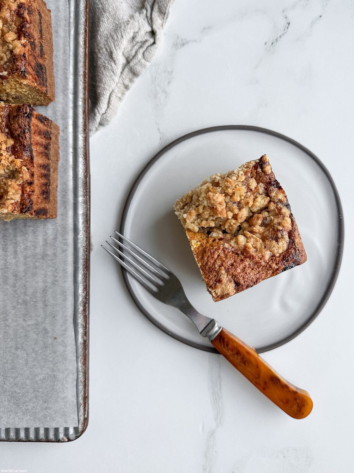 spiced coffee cake with raspberry curd