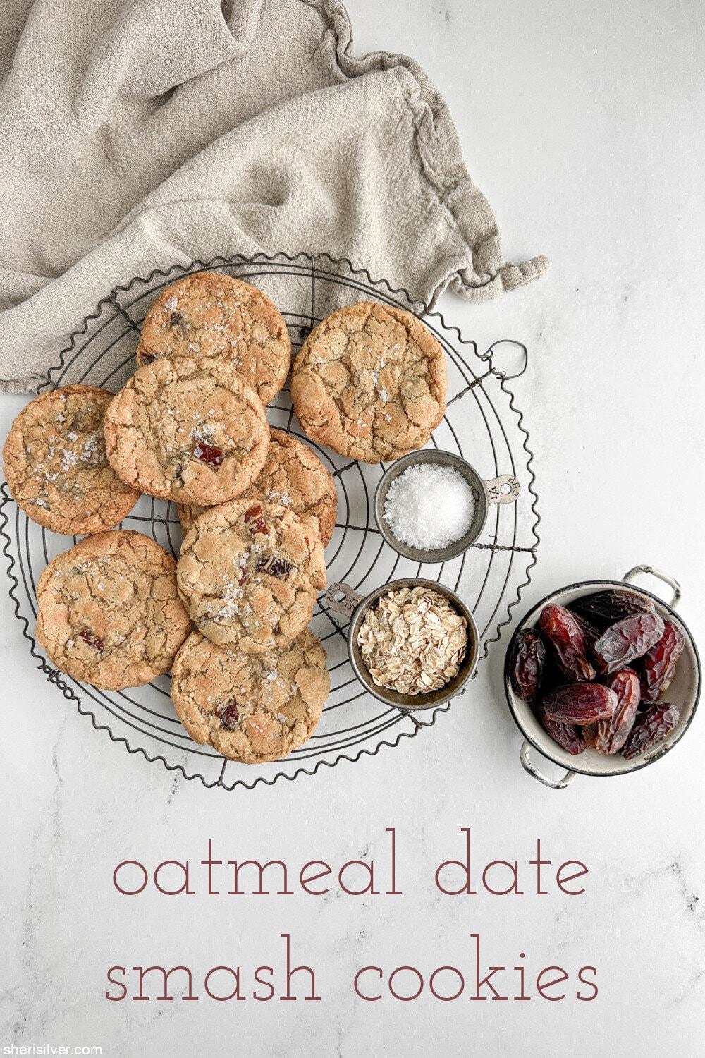 oatmeal date smash cookies