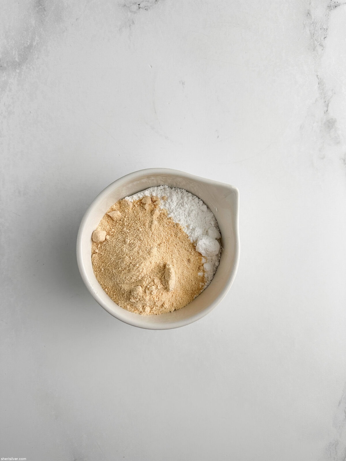 ingredients for glaze for lemon ginger snacking cake with maple glaze