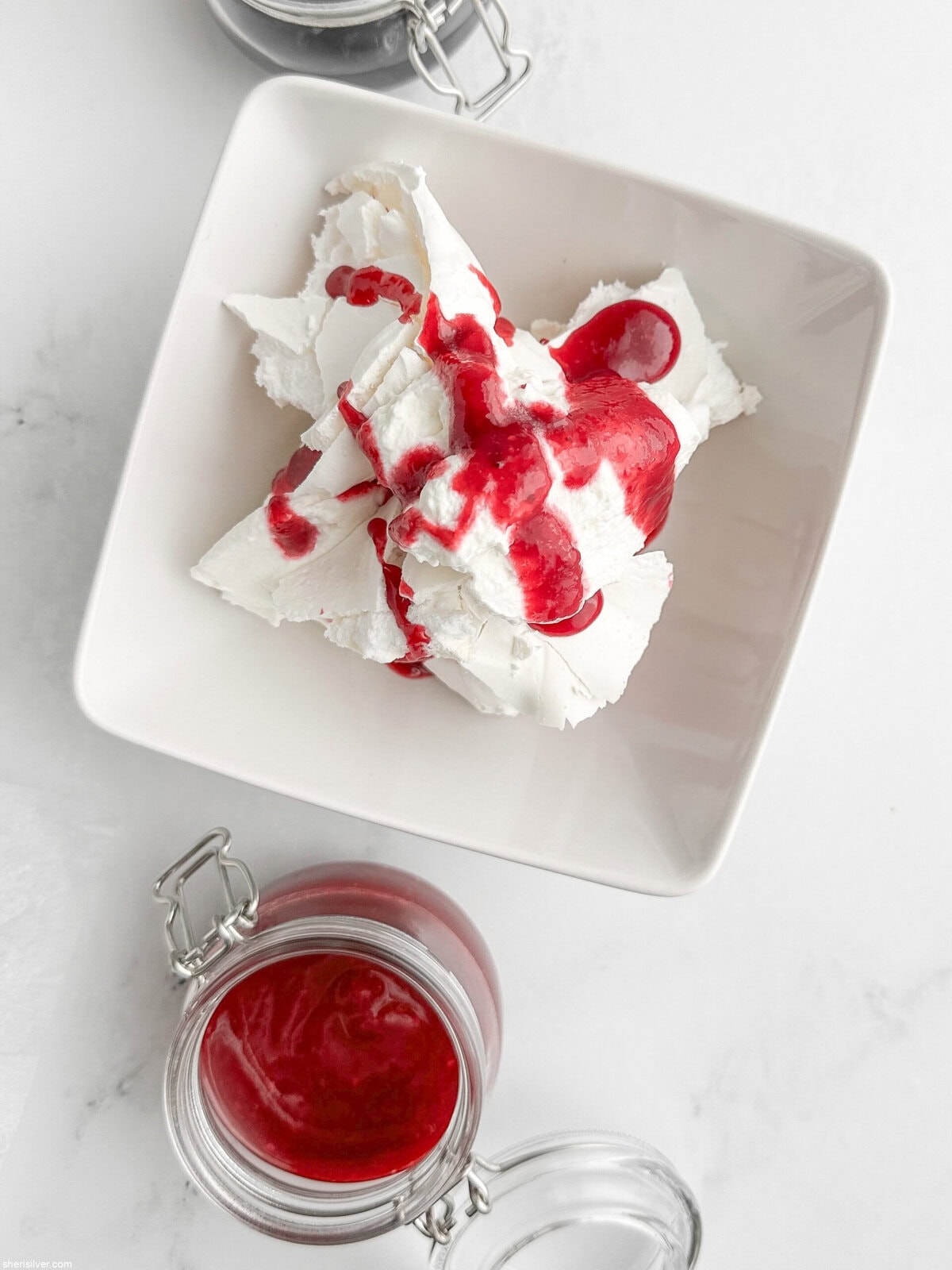 red white and blue pavlova parfaits