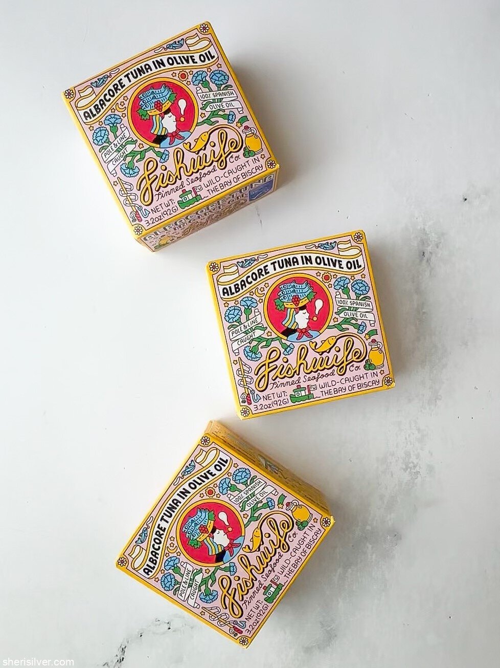 fishwife tuna boxes for Mediterranean tuna and white bean salad